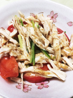 簡単!鶏ササミサラダ-レシピのメイン写真