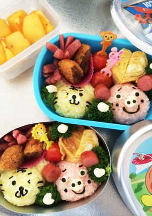 ミニミニ動物園弁当-レシピのメイン写真