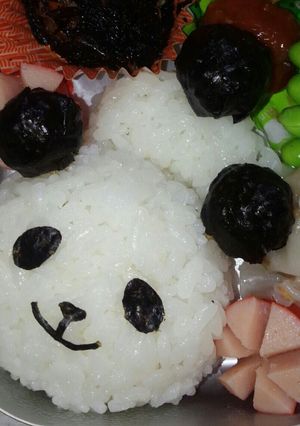 キャラ弁☆３Ｄパンダ-レシピのメイン写真