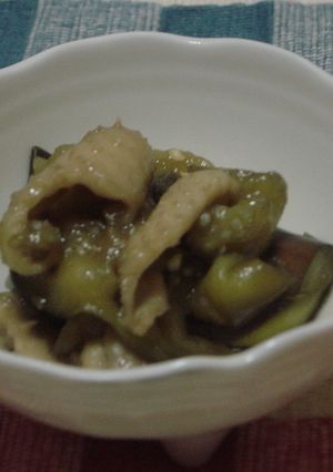 鶏皮となすの甘辛炒め-レシピのメイン写真