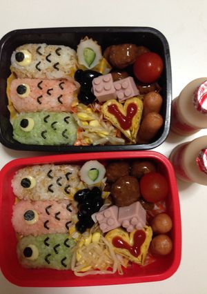 キャラ弁☆こどもの日☆鯉のぼり-レシピのメイン写真