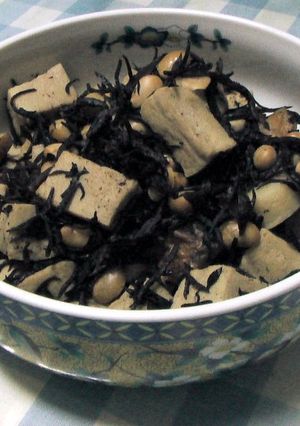 こうや豆腐とひじきの煮物-レシピのメイン写真