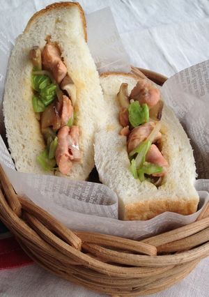 秋鮭のちゃんちゃん焼きポケットサンド-レシピのメイン写真
