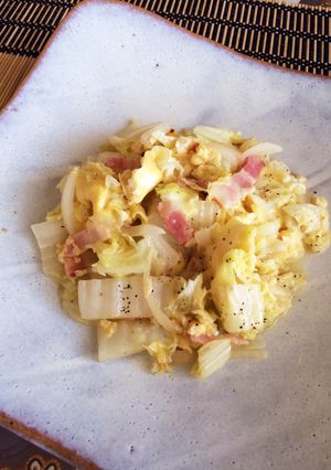 白菜消費に☆チーズ入り白菜の卵とじ-レシピのメイン写真