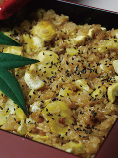 土鍋で炊飯・もち米☆栗おこわ-レシピのメイン写真