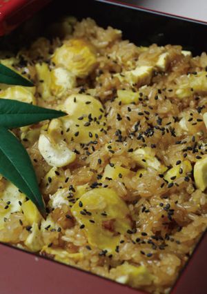 土鍋で炊飯・もち米☆栗おこわ-レシピのメイン写真