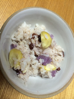 栗 紫芋 小豆 押し麦入りごはん-レシピのメイン写真