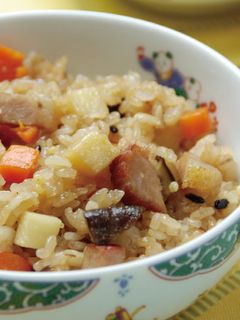 直火炊き・健康レシピ☆雑穀入り中華おこわ-レシピのメイン写真