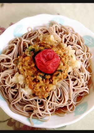 簡単ヘルシー＊納豆梅おろし冷やしそば-レシピのメイン写真