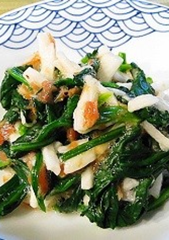 ほうれん草と長芋の梅肉和え-レシピのメイン写真
