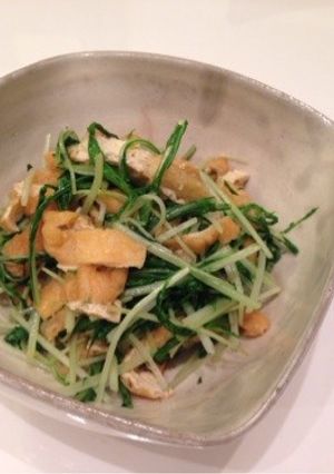 簡単一品水菜と油揚げのお浸し-レシピのメイン写真