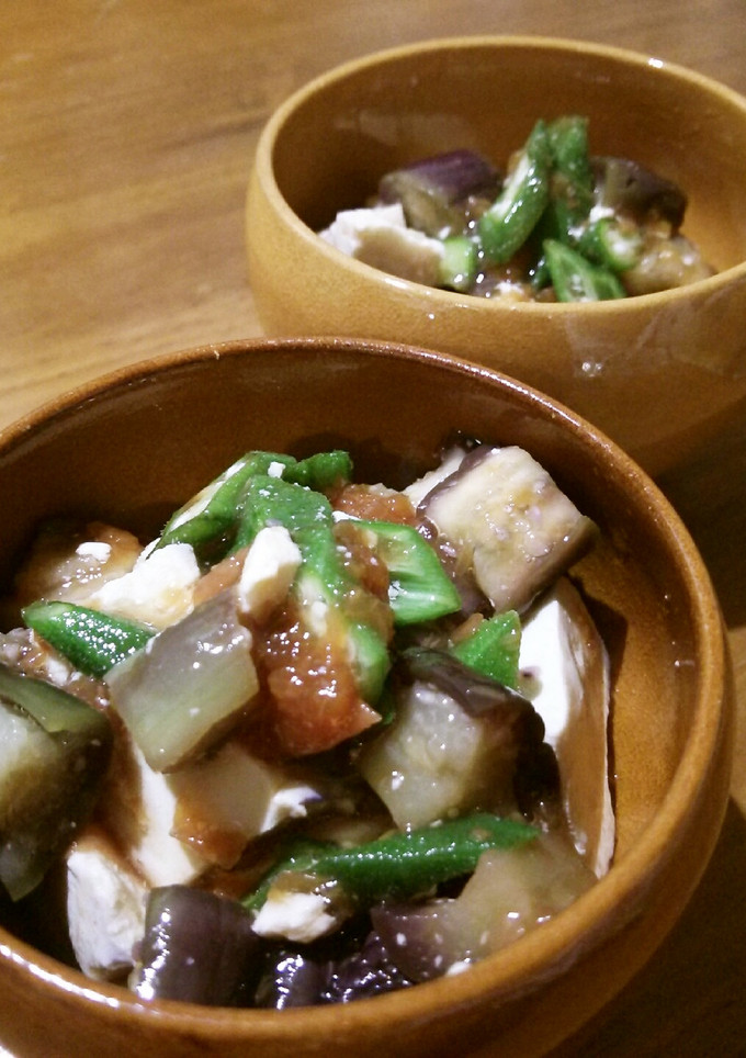 蒸し野菜と木綿豆腐の梅あえ-レシピのメイン写真
