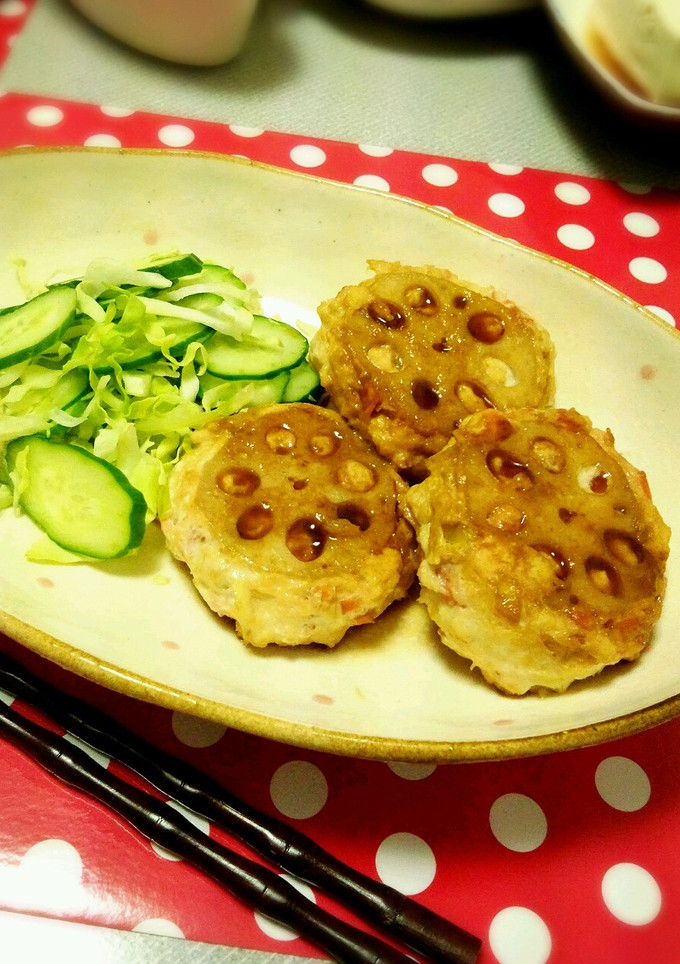 簡単☆蓮根の鶏バーグ☆-レシピのメイン写真
