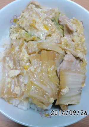 白菜と豚バラの玉子とじ-レシピのメイン写真