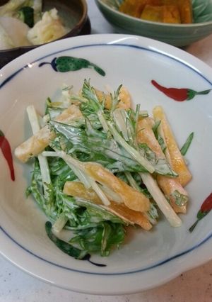 簡単和えるだけ♪柿と水菜のサラダ-レシピのメイン写真