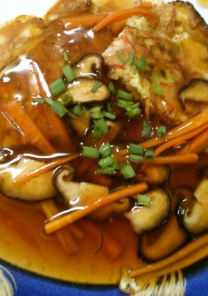 カニカマで 簡単 かに玉 甘酢あんかけ♡-レシピのメイン写真