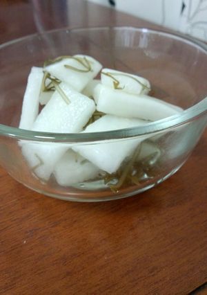 チョー簡単　洗い物なしの大根の漬け物-レシピのメイン写真