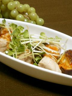 蒸し鶏と秋茄子の韓国風-レシピのメイン写真