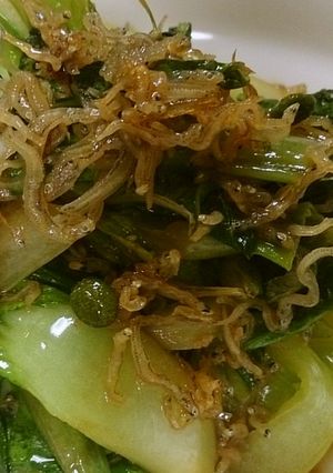 青梗菜のじゃこぽん炒め-レシピのメイン写真