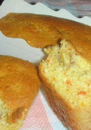 ｸﾙﾐとﾆﾝｼﾞﾝのﾉﾝｵｲﾙｹｰｷ-レシピのメイン写真