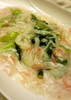 ふわり＊とろり…緑の野菜に淡雪あんかけ-レシピのメイン写真