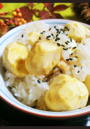 栗おこわ-レシピのメイン写真