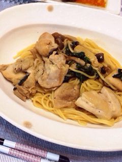 簡単♩鶏とほうれん草の和風パスタ-レシピのメイン写真