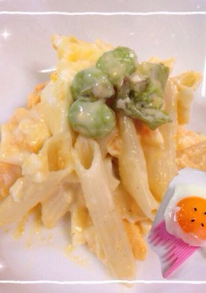 弁当にも？3分ゆで卵♪簡単サラダ目玉焼き-レシピのメイン写真