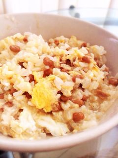朝食に♡卵と納豆のおじや-レシピのメイン写真
