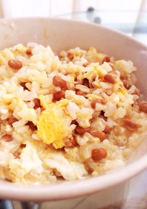 朝食に♡卵と納豆のおじや-レシピのメイン写真