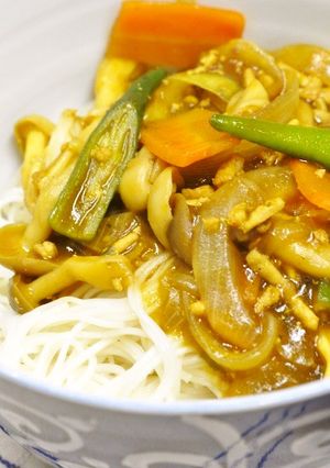 簡単◎しめじと野菜のカレー素麺-レシピのメイン写真