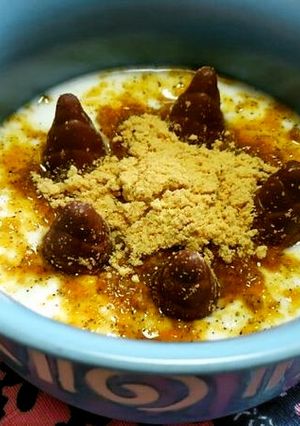 ヨーグルトに、きなこ＆チョコ♪-レシピのメイン写真