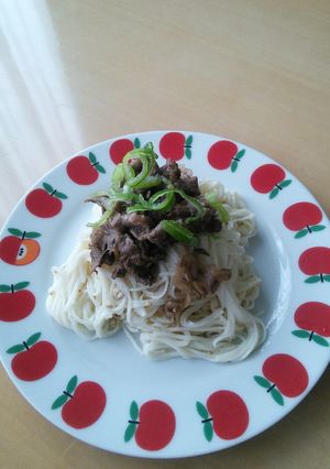 牛肉と食べるごまだれそうめん(^-^)-レシピのメイン写真