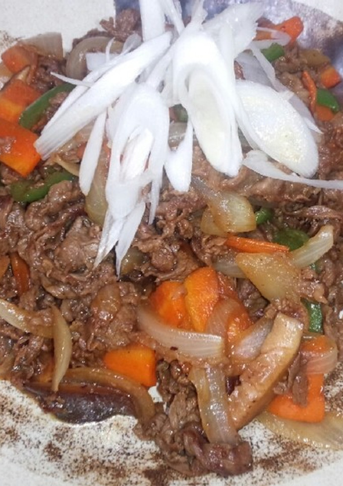 焼き肉のタレで作る牛肉野菜炒め-レシピのメイン写真
