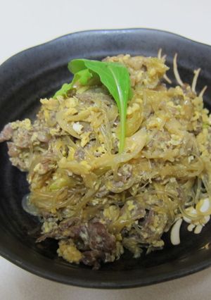 牛肉と春雨の卵とじ炒め-レシピのメイン写真