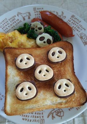 可愛い朝食♪さくさくパンダ♪-レシピのメイン写真