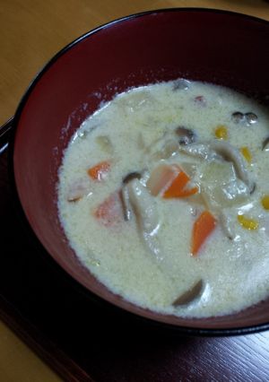 ☆秋のほっこり豆乳スープ☆-レシピのメイン写真
