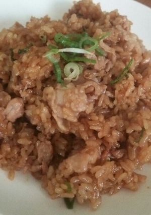 醤油とみりんの豚バラご飯炒め-レシピのメイン写真