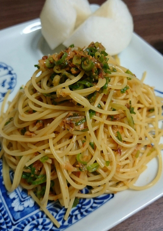 ウニ醤油と鰹節の簡単和風パスタ♪-レシピのメイン写真