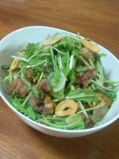 和梨りんごドレッシング*お肉の青菜サラダ-レシピのメイン写真