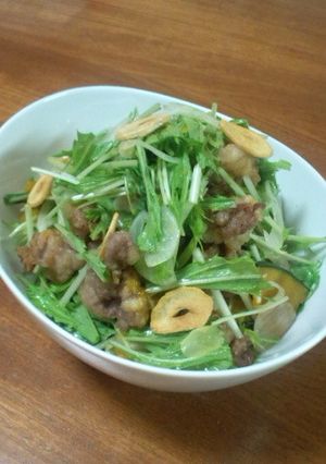 和梨りんごドレッシング＊お肉の青菜サラダ-レシピのメイン写真