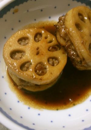 簡単 一品♪ 蓮根の 挽き肉 挟み焼き！-レシピのメイン写真