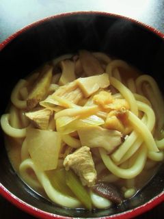 一人暮らしの煮込みうどん(きのこ)-レシピのメイン写真