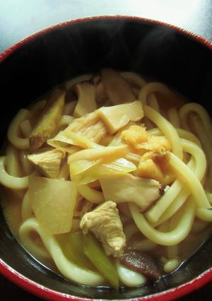 一人暮らしの煮込みうどん(きのこ)-レシピのメイン写真