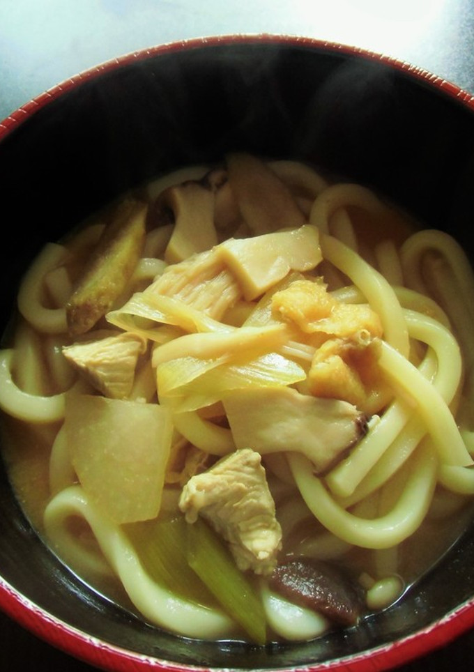 一人暮らしの煮込みうどん(きのこ)-レシピのメイン写真