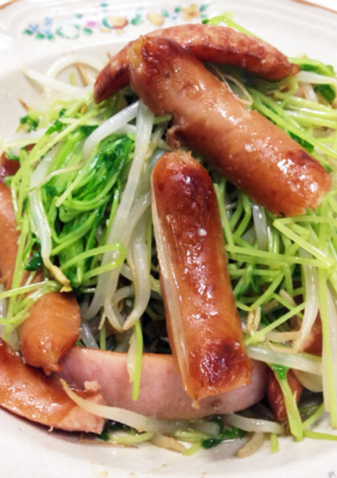 ☆もやしと豆苗のウインナー炒め☆-レシピのメイン写真