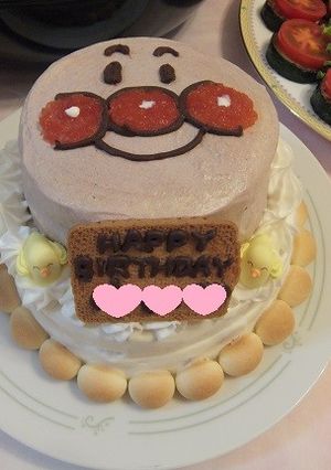 誕生日☆子供向けアンパンマンケーキ-レシピのメイン写真