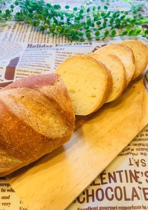 外はパリっ!中はもっちりフランスパン♪-レシピのメイン写真