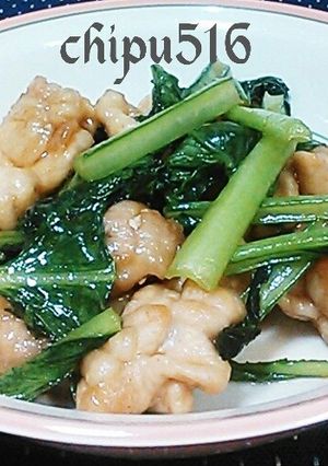 超簡単　子供が喜ぶ豚薄切り肉と小松菜炒め-レシピのメイン写真