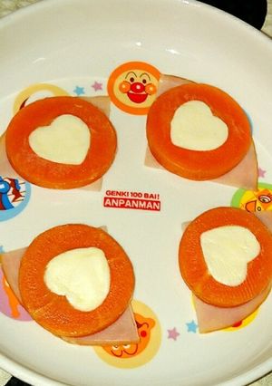 お弁当にも♪型抜き人参のカナッペ風-レシピのメイン写真